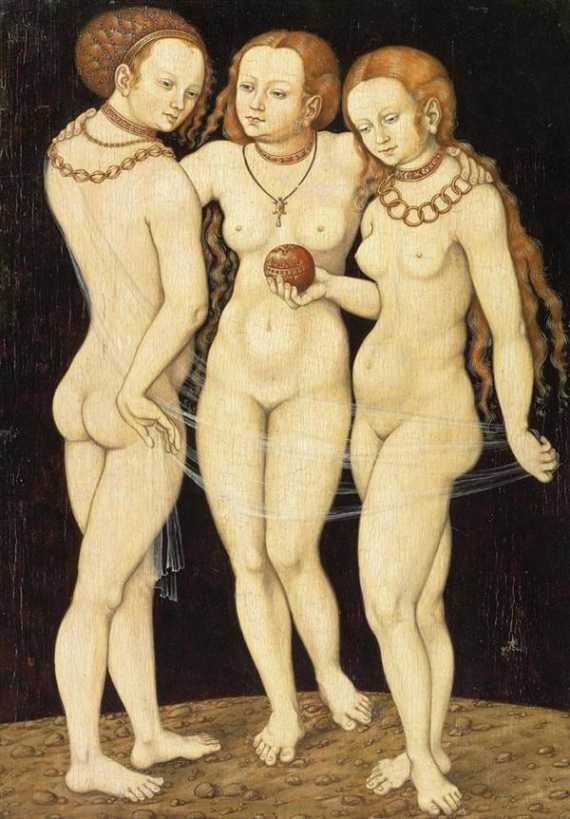 Appraisal: CRANACH LUCAS Kronach - Weimar Nachfolger Drei Grazien l auf