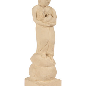 Appraisal: Ernest Popeye Reed American - Mother Holding Child carved stone