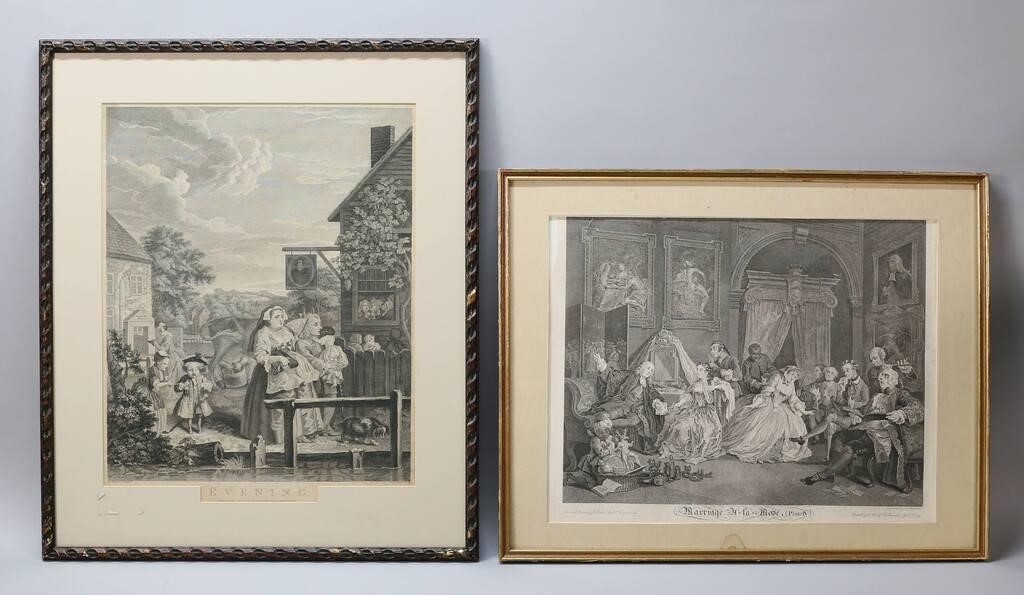 Appraisal: After William Hogarth England - engravings Marriage A-la-Mode plate IV