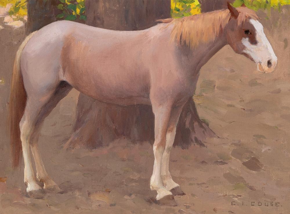 Appraisal: Eanger Irving Couse - Klikitat Pony oil on canvas board