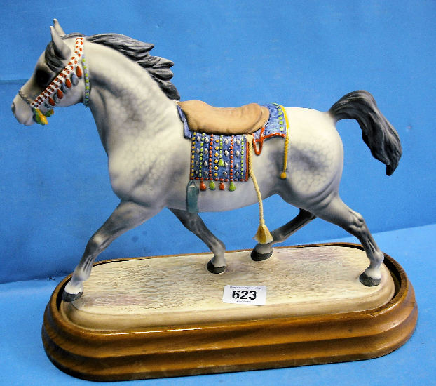 Appraisal: Beswick Connoissuer Arab Stallion with Saddle on wood base