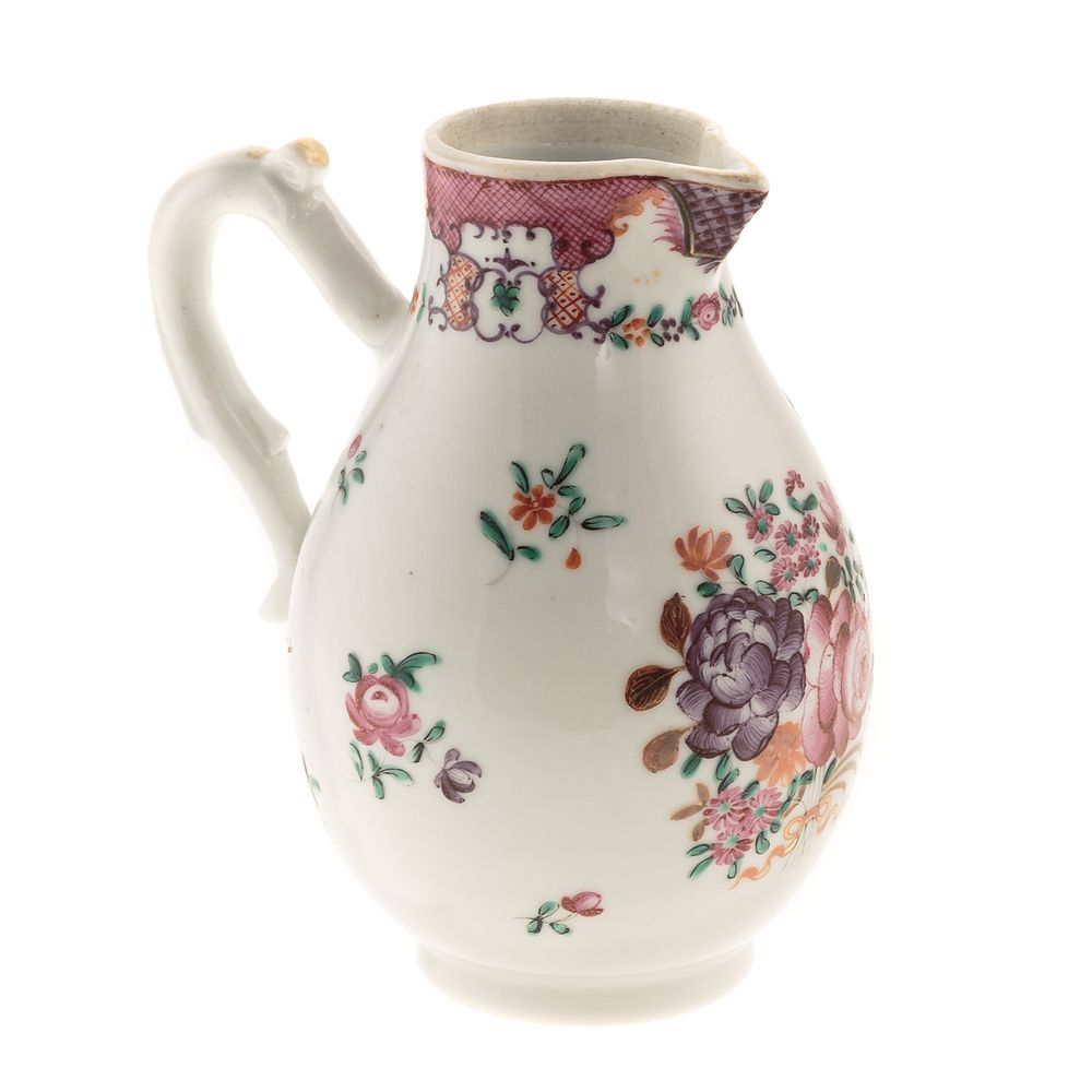 Appraisal: Chinese Export Famille Rose Sparrow's Beak Creamer Circa having floral