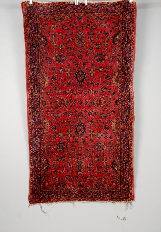 Appraisal: SILK KASHAN CARPET EARLY th C Very finely woven Burgundy