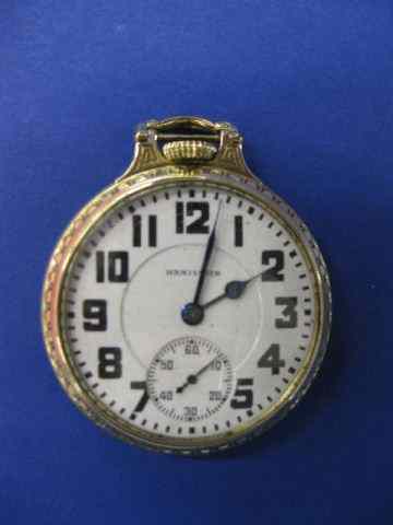 Appraisal: Hamilton Railroad Pocketwatch model jewel open face gold-filled case size