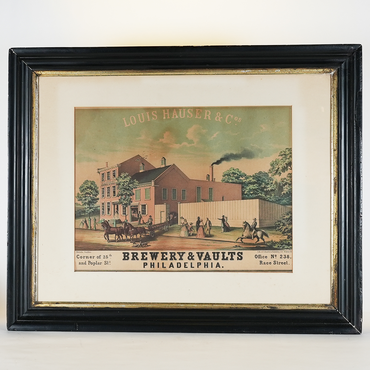 Appraisal: Louis Hauser Brewery Vaults Factory Scene LithographReference n aBrewery Louis