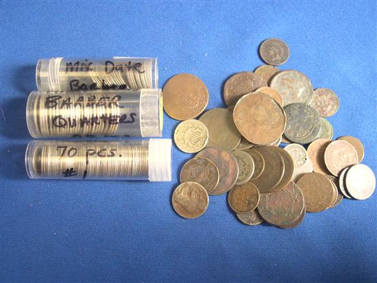 Appraisal: Lot of mixed date barber dimes quarters and a bag