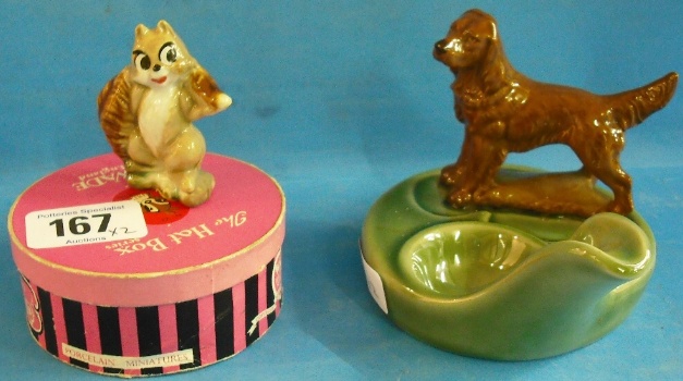 Appraisal: Wade Hatbox figure Girl Squirrel boxed and Dog Pipe Cleaner