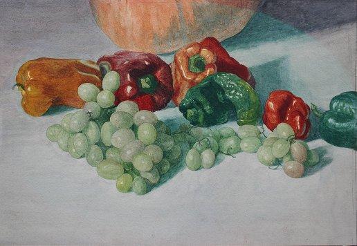 Appraisal: SUPERIOR W C STILL LIFE OF GRAPES YELLOW RED AND