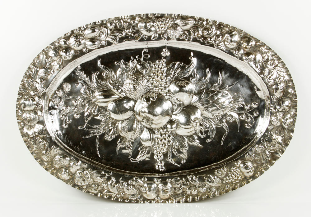 Appraisal: - Late th C German Silver Tray Late th century