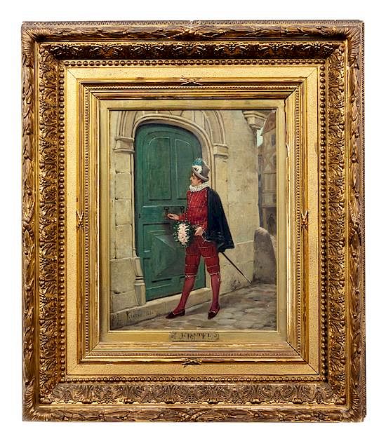 Appraisal: Charles Louis Kratke French - Suitor at the Door Charles