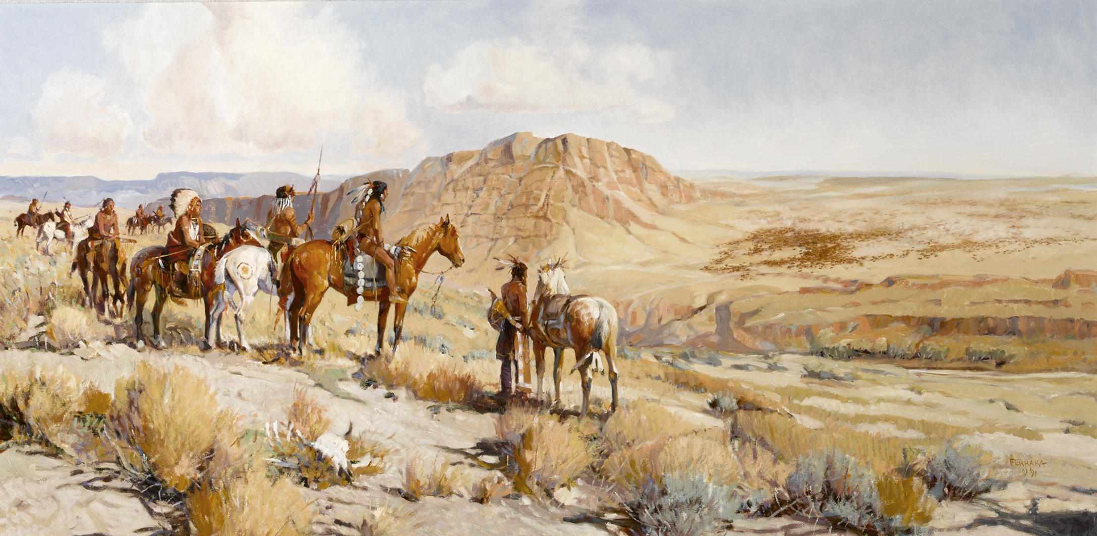 Appraisal: Joe Ferrara American - Tatanka signed 'Ferrara ' lower right