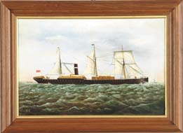 Appraisal: P S British th Century SHIP PORTRAIT OF THE WEIMAR