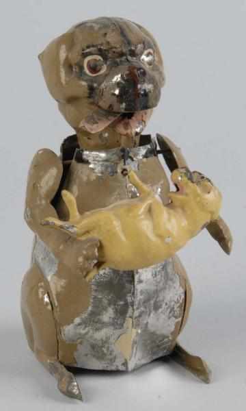 Appraisal: Handpainted Tin Dog Wind-Up Toy Description German Working When wound