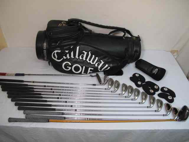 Appraisal: Set of golf clubs golf bag Callaway golf bag Clubs