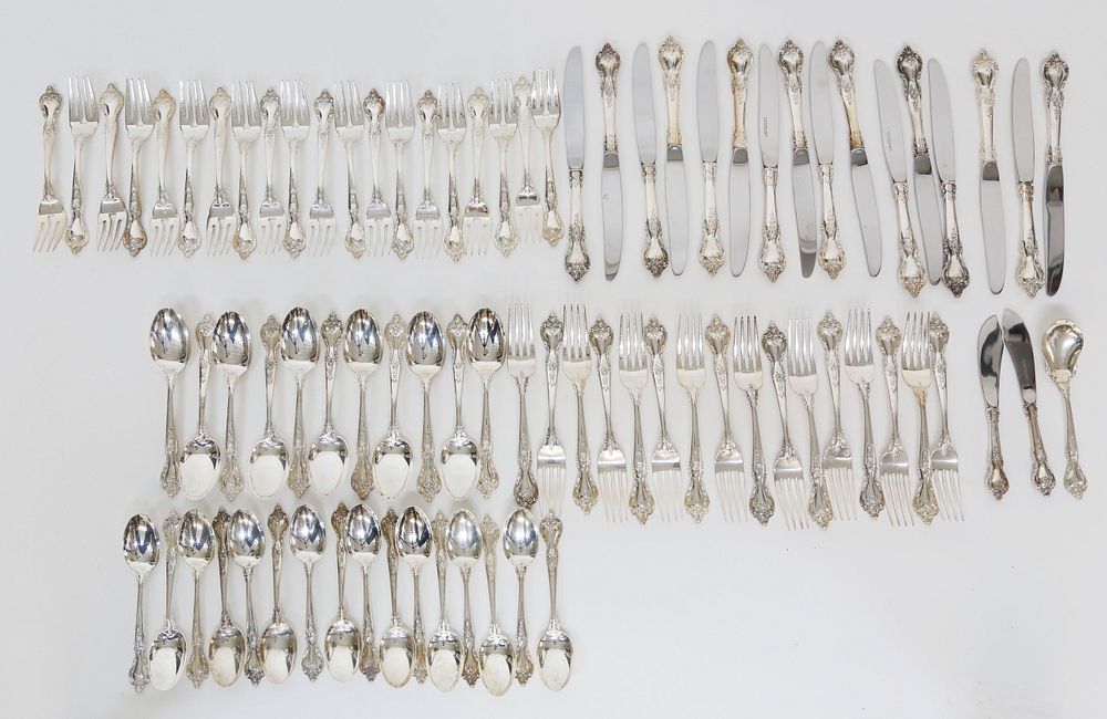 Appraisal: Lunt Sterling Silver Flatware Service in the Delacourt Pattern Lunt