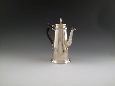 Appraisal: A George II silver coffee pot by Edward Pocock London