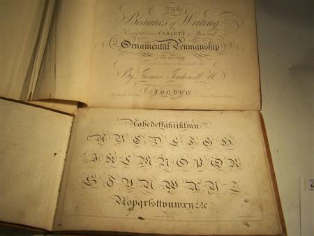 Appraisal: Calligraphy--Tomkins Thomas The beauties of writing Exemplified in a variety