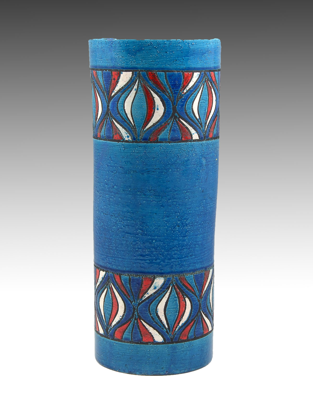 Appraisal: ITALIAN MID-CENTURY MODERN ROSENTHAL NUTTER VASE Blue glazed mid-century umbrella