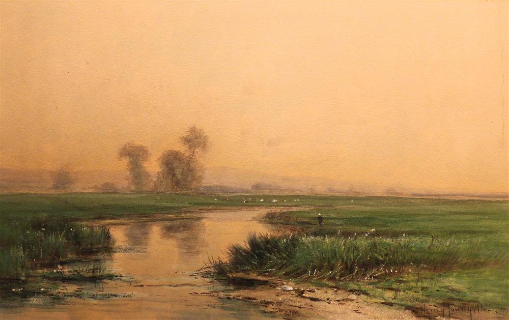 Appraisal: HARVEY OTIS YOUNG AMERICAN - LANDSCAPE WITH WATER VIEW AND