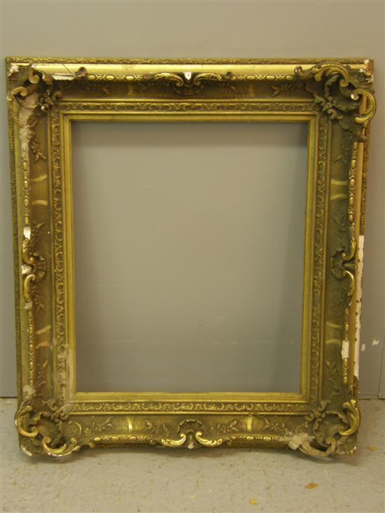 Appraisal: th century gilt moulded wood and gesso picture frame aperture