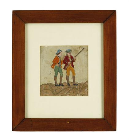 Appraisal: Middle Eastern School th th century two revolutionary soldiers Unsigned