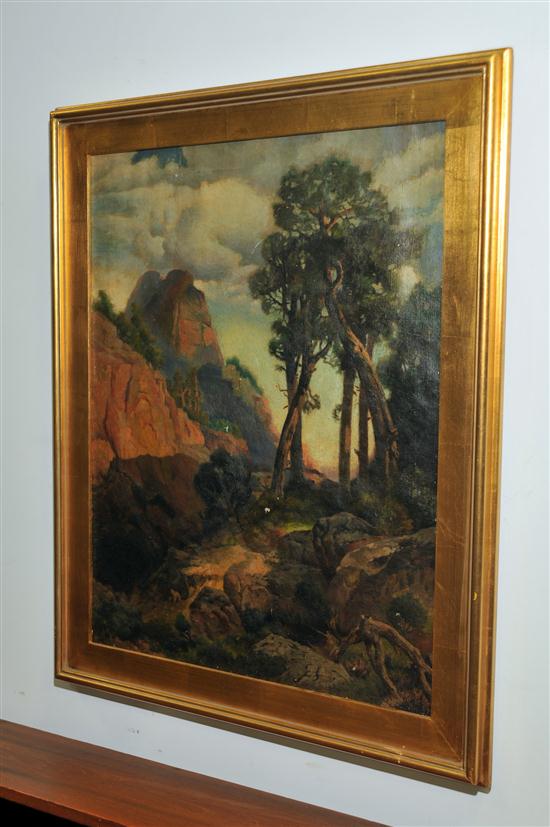 Appraisal: LANDSCAPE PAINTING BY GADBURY AMERICAN EARLY TH CENTURY Oil on