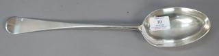 Appraisal: Large silver stuffing spoon marked I C American late th