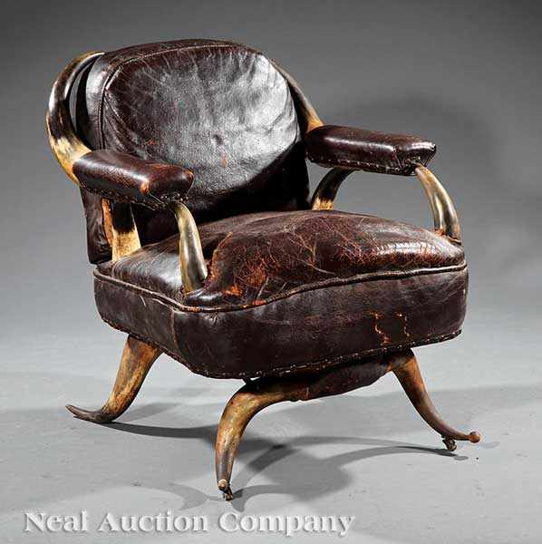 Appraisal: A Good Southwestern American Horn Armchair late th c probably