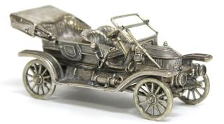 Appraisal: Solid Silver Stanley Steamer Touring Car Model Finely cast with