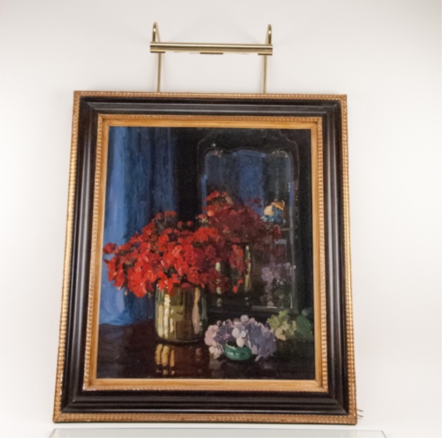 Appraisal: Floral Still Life with Reflection By Herbert Davis Richter German