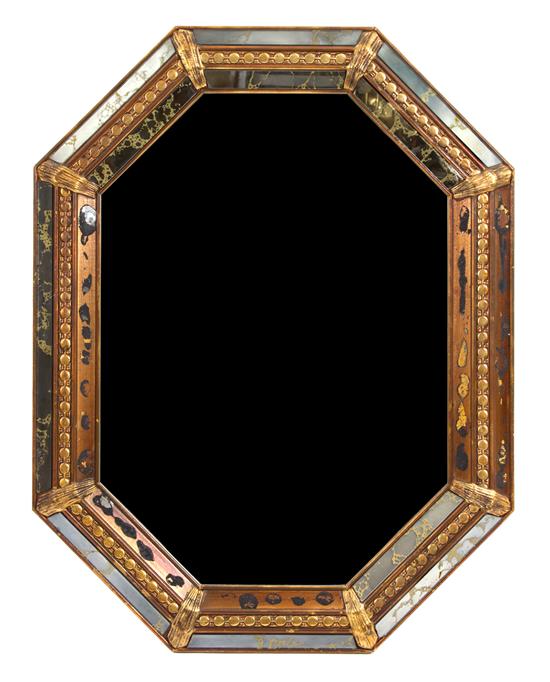 Appraisal: Sale Lot A Continental Cushion Giltwood Framed Octagonal Mirror th