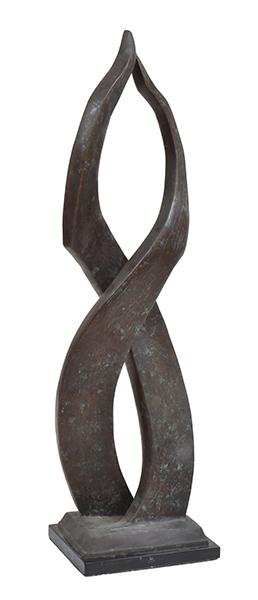 Appraisal: H MOORE Twisted bronze cm height No Entry No Entry