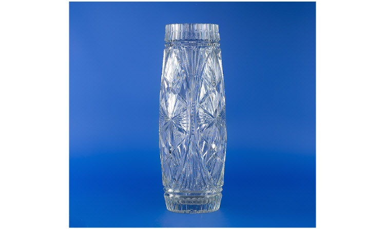 Appraisal: Cut glass crystal vase inches in height