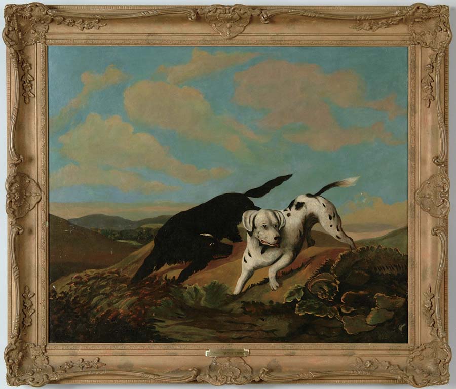 Appraisal: JOHN BOULTBEE British - MY HUNTING DOGS Oil on canvas