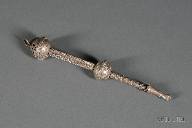 Appraisal: Polish Silver and Silver-gilt Torah Pointer th century apparently unmarked