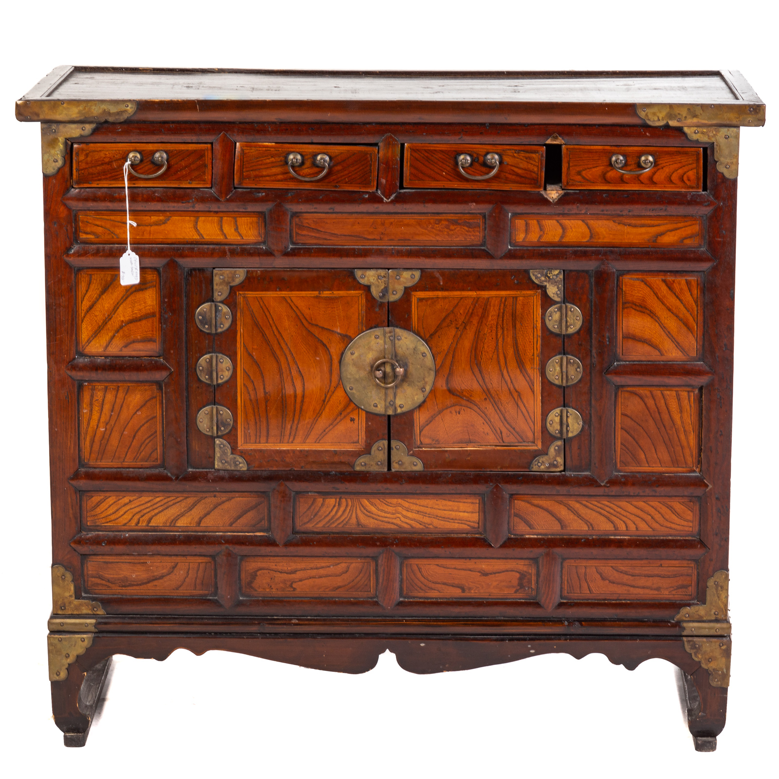 Appraisal: CHINESE HARDWOOD TANSU th century four small drawers over a