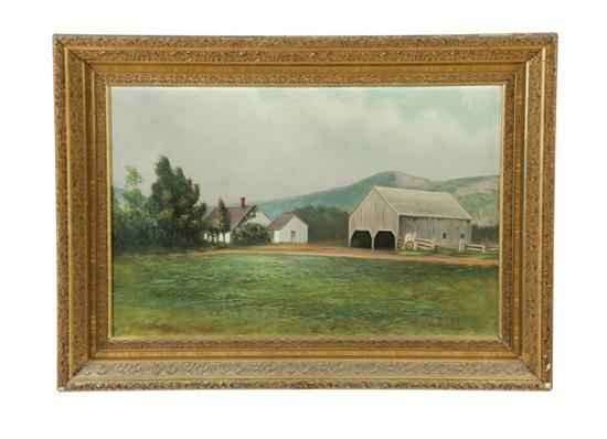 Appraisal: FARMSTEAD AMERICAN SCHOOL LATE TH-EARLY TH CENTURY Oil on artistboard