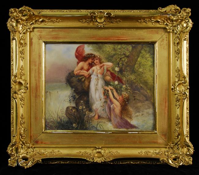 Appraisal: BERLIN KPM PORCELAIN PLAQUE late th century signed F Tenner