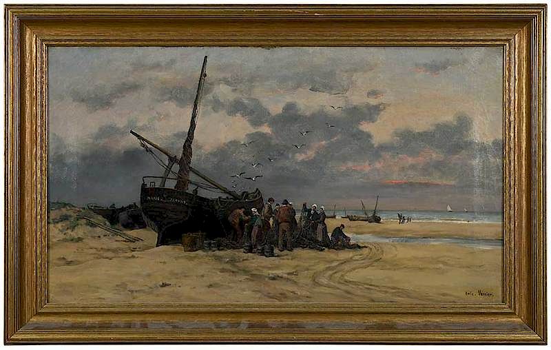 Appraisal: Emile Louis Vernier French - Fisher Folk signed lower right