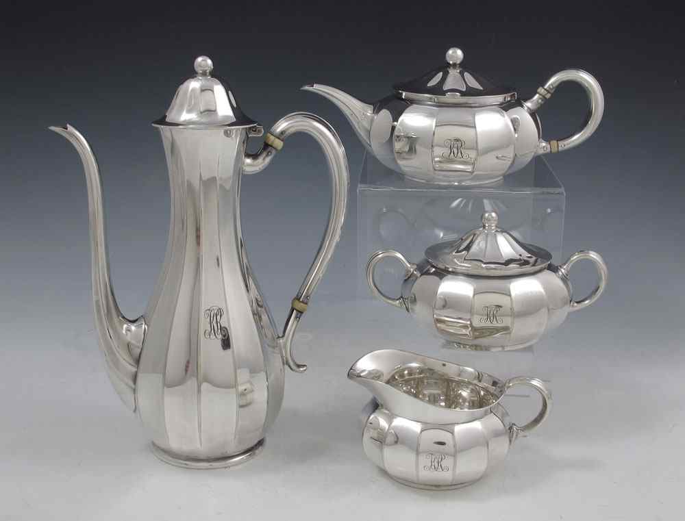 Appraisal: TIFFANY CO SILVER PLATE TEA SERVICE pieces by Tiffany Co