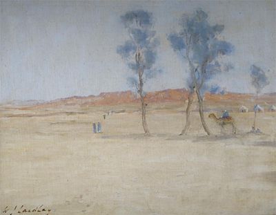 Appraisal: William James Laidlay Scottish - Desert scene with Arabs and