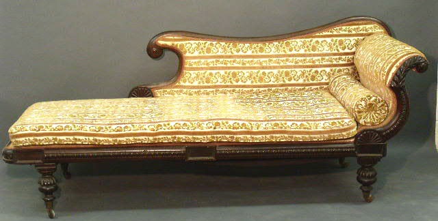 Appraisal: Empire carved mahogany daybed probably Philadelphia h x l x