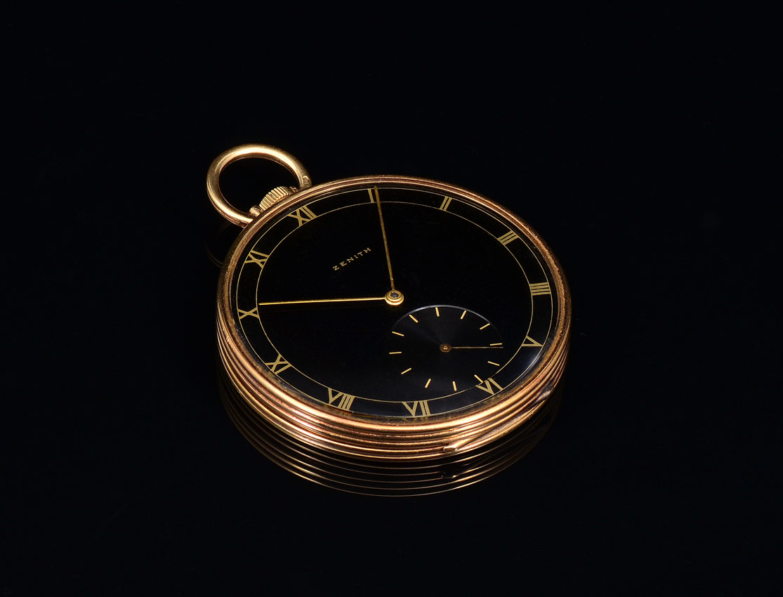 Appraisal: ART DECO K ZENITH POCKET WATCH Early s K yellow