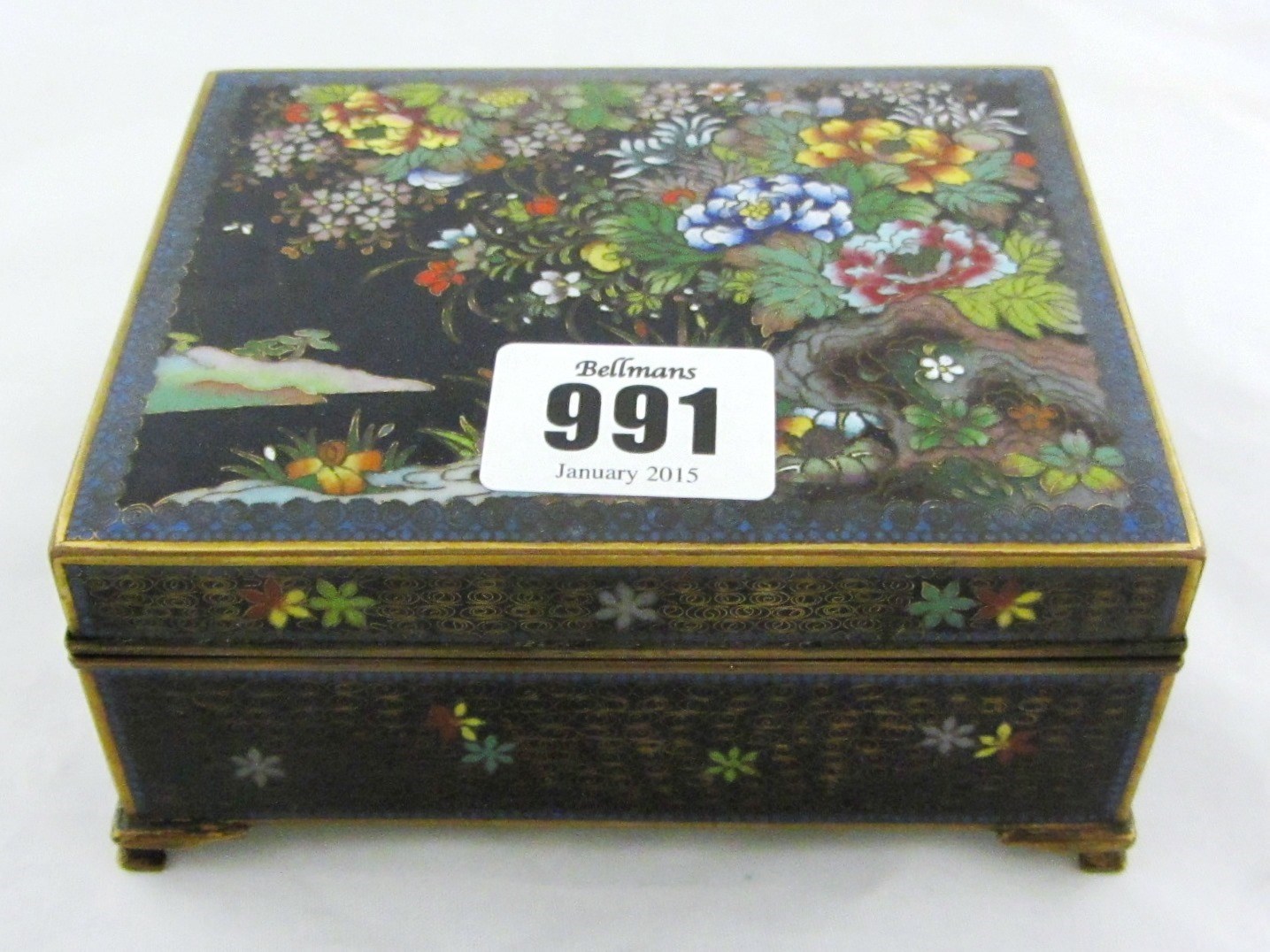 Appraisal: A small Chinese cloisonn rectangular box and cover th century