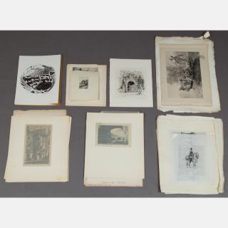 Appraisal: A Large Portfolio of Etchings Lithographs and Mezzotints After Various