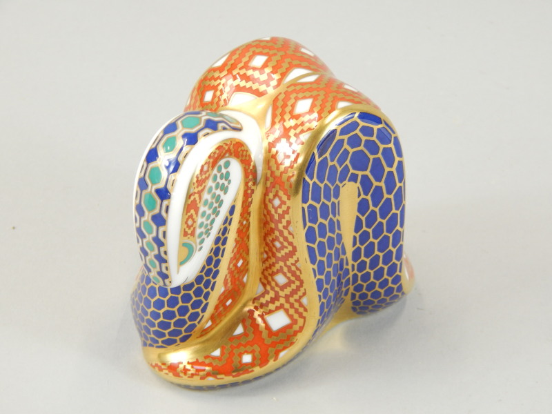 Appraisal: A Royal Crown Derby porcelain paperweight modelled in the form