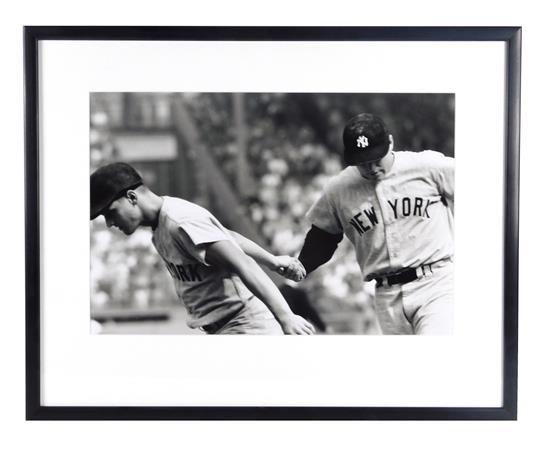 Appraisal: Arthur Rickerby American - photograph depicts Roger Maris and Mickey