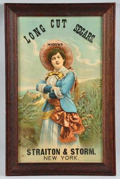 Appraisal: Long Cut Segars Tobacco Sign Description Late s lithographed paper