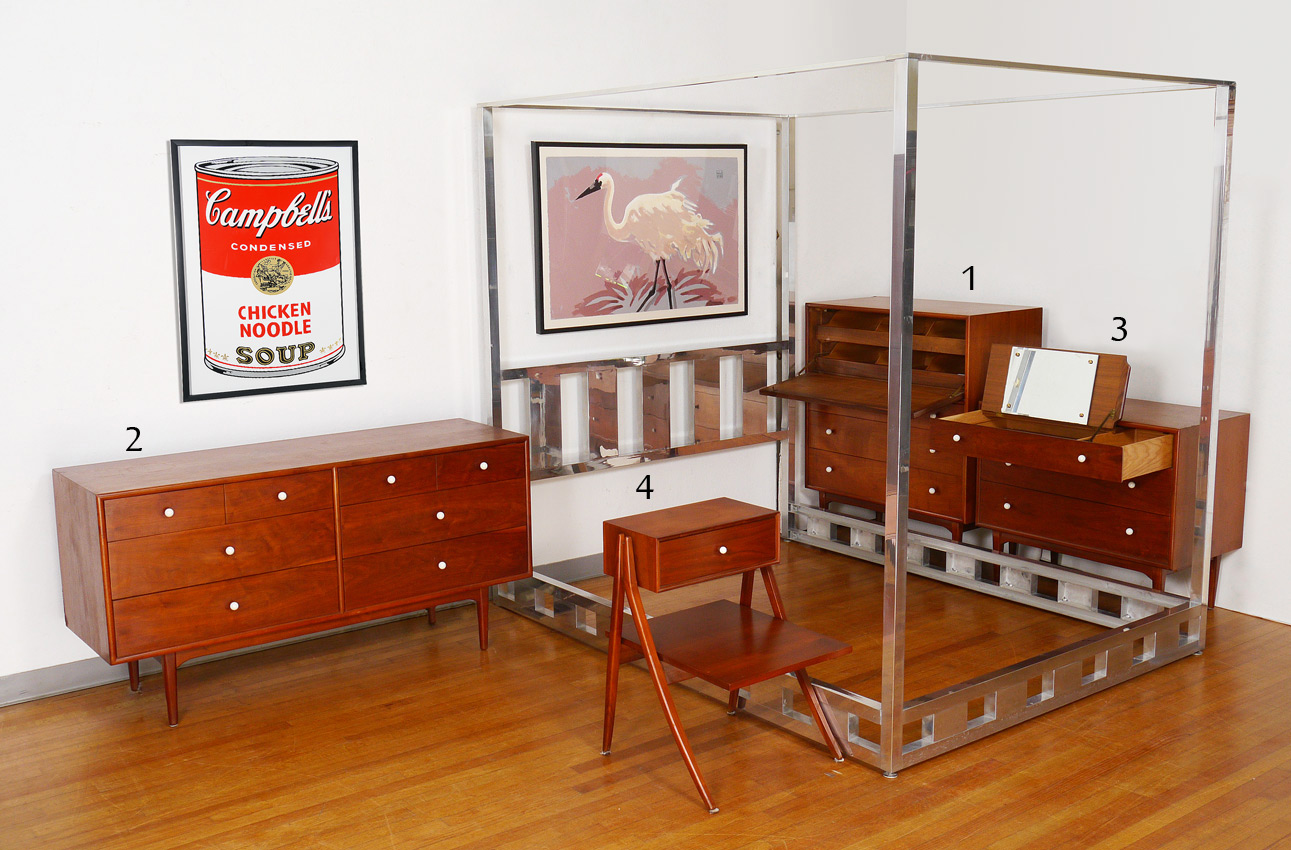 Appraisal: DREXEL DECLARATION AMERICAN MID CENTURY MODERN BEDROOM FURNITURE piece group