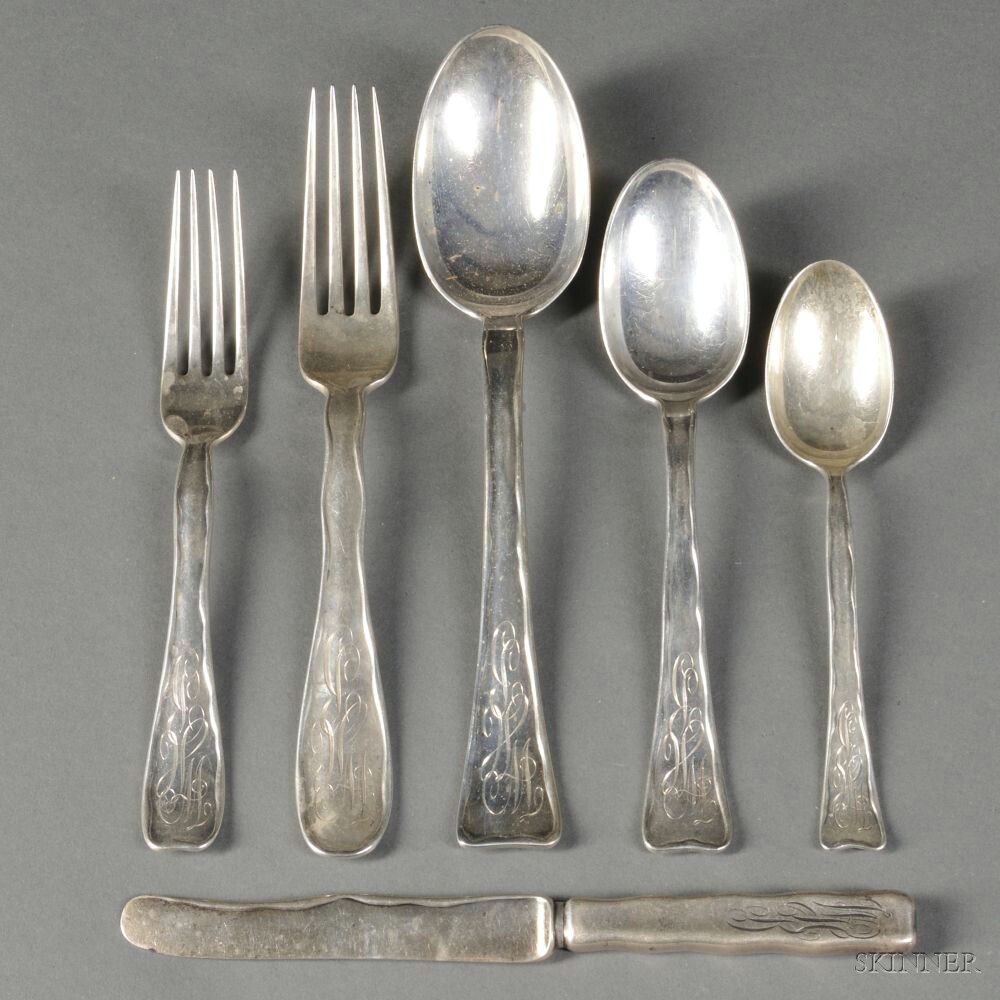 Appraisal: Tiffany Co Lap Over Edge Pattern Sterling Silver Flatware Service